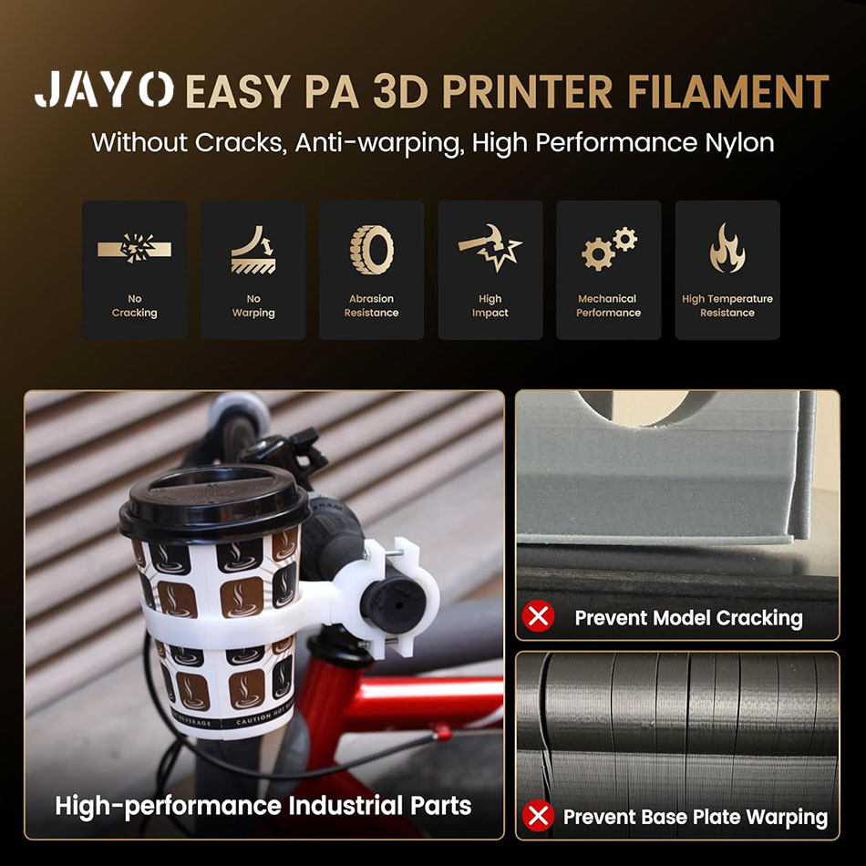 JAYO Easy PA Filament 1.75mm N - đánh giá và giá 3D Printing Nylon
