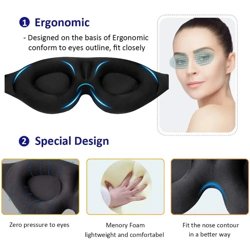 1pc 3D Contoured Sleep Mask Li - đánh giá và giá 3D Printing Mask