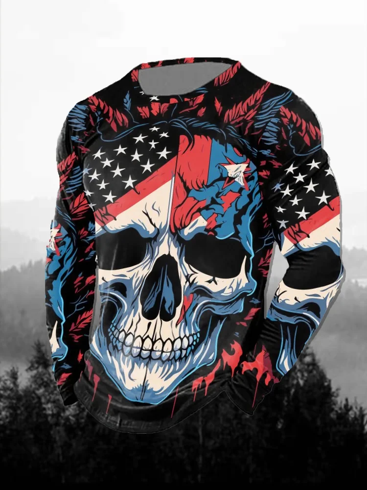 Men's 3D Print Red Dark Skull  - đánh giá và giá 3D Printing Custom
